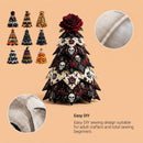 Spooky DIY Felt Halloween Tree Kit – Create a Whimsical Holiday Centerpiece with Pre-Cut Fabric, Plush Fill, and Adorable Ghostly Charms for Mantel, Desk, or Shelf Décor. (Ghost & Moon)