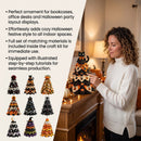 Spooky DIY Felt Halloween Tree Kit – Create a Whimsical Holiday Centerpiece with Pre-Cut Fabric, Plush Fill, and Adorable Ghostly Charms for Mantel, Desk, or Shelf Décor. (Ghost & Moon)
