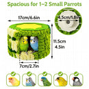 Cozy Hanging Bird Nest for Small Parrots – Warm, Soft, and Secure Hideaway with Removable Pad, Perfect for Budgies, Lovebirds, and Conures in Winter or Stress Relief (Green)