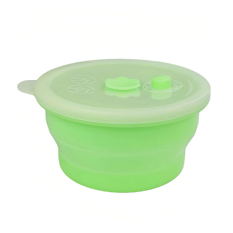 Collapsible Food-Grade Silicone Storage Container with Leakproof Lid, Built-in Date Dial and Steam Vent - Reusable, Microwave-Safe, Freezer-Ready, Perfect for Meal Prep, Leftovers, Picnics and Everyday Freshness (Blue（Round）, 1500ml)