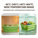 Collapsible Food-Grade Silicone Storage Container with Leakproof Lid, Built-in Date Dial and Steam Vent - Reusable, Microwave-Safe, Freezer-Ready, Perfect for Meal Prep, Leftovers, Picnics and Everyday Freshness (Pink（Square）, 1500ml)