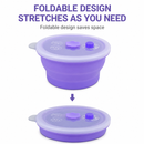 Collapsible Food-Grade Silicone Storage Container with Leakproof Lid, Built-in Date Dial and Steam Vent - Reusable, Microwave-Safe, Freezer-Ready, Perfect for Meal Prep, Leftovers, Picnics and Everyday Freshness (Pink（Square）, 1500ml)