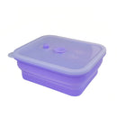 Collapsible Food-Grade Silicone Storage Container with Leakproof Lid, Built-in Date Dial and Steam Vent - Reusable, Microwave-Safe, Freezer-Ready, Perfect for Meal Prep, Leftovers, Picnics and Everyday Freshness (Pink（Square）, 1500ml)