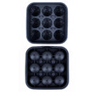 Create Soccer Ball Ice Cubes & Treats with This 9-Cavity Silicone Mold – Perfect for Chilling Drinks, Cocktails, or Baking Chocolate Desserts with a Fun 3D Sports Theme (Black)