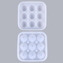Create Soccer Ball Ice Cubes & Treats with This 9-Cavity Silicone Mold – Perfect for Chilling Drinks, Cocktails, or Baking Chocolate Desserts with a Fun 3D Sports Theme (Blue)