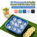 Create Soccer Ball Ice Cubes & Treats with This 9-Cavity Silicone Mold – Perfect for Chilling Drinks, Cocktails, or Baking Chocolate Desserts with a Fun 3D Sports Theme (Pink)