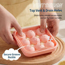 Create Soccer Ball Ice Cubes & Treats with This 9-Cavity Silicone Mold – Perfect for Chilling Drinks, Cocktails, or Baking Chocolate Desserts with a Fun 3D Sports Theme (Pink)