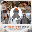 Stay Warm Anywhere with This USB-Powered Heated Scarf, Featuring Five Adjustable Heat Levels, Plush Fleece Lining, and a Versatile Snap-Button Design That Transforms into a Shawl or Wrap for Ultimate Cold-Weather Comfort (Green, Long)