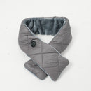 Stay Warm Anywhere with This USB-Powered Heated Scarf, Featuring Five Adjustable Heat Levels, Plush Fleece Lining, and a Versatile Snap-Button Design That Transforms into a Shawl or Wrap for Ultimate Cold-Weather Comfort (Grey, Long)