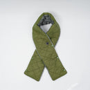 Stay Warm Anywhere with This USB-Powered Heated Scarf, Featuring Five Adjustable Heat Levels, Plush Fleece Lining, and a Versatile Snap-Button Design That Transforms into a Shawl or Wrap for Ultimate Cold-Weather Comfort (Grey, Short)