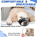 Soft Breathable Mesh Dog Muzzle for Small Medium Large Dogs, Adjustable Anti-Biting Barking Chewing Muzzle for Walking, Training, and Grooming (M, Black)