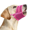 Soft Breathable Mesh Dog Muzzle for Small Medium Large Dogs, Adjustable Anti-Biting Barking Chewing Muzzle for Walking, Training, and Grooming (XL, Pink)