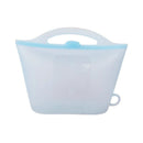 Reusable Silicone Food Storage Bag with Convenient Carry Handle, Leakproof Seal, 1000ml Capacity — Ideal for Storing Snacks, Grains, Fruits, Veggies, and More in Fridge, Freezer, or On-the-Go (Mint)