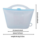 Reusable Silicone Food Storage Bag with Convenient Carry Handle, Leakproof Seal, 1000ml Capacity — Ideal for Storing Snacks, Grains, Fruits, Veggies, and More in Fridge, Freezer, or On-the-Go (OrangeYellow)