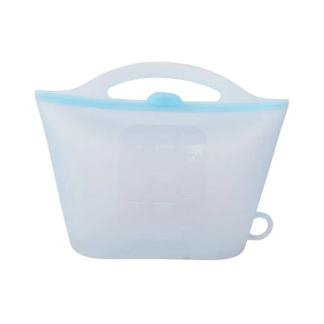 Reusable Silicone Food Storage Bag with Convenient Carry Handle, Leakproof Seal, 1000ml Capacity — Ideal for Storing Snacks, Grains, Fruits, Veggies, and More in Fridge, Freezer, or On-the-Go (Pink)