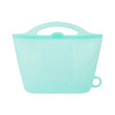 Reusable Silicone Food Storage Bag with Convenient Carry Handle, Leakproof Seal, 1000ml Capacity — Ideal for Storing Snacks, Grains, Fruits, Veggies, and More in Fridge, Freezer, or On-the-Go (White)