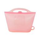 Reusable Silicone Food Storage Bag with Convenient Carry Handle, Leakproof Seal, 1000ml Capacity — Ideal for Storing Snacks, Grains, Fruits, Veggies, and More in Fridge, Freezer, or On-the-Go (White)
