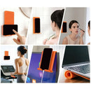 Versatile Foldable Silicone Suction Stand – Universal Adhesive Grip Pad for Phone, Tablet, and Laptop, Bendable Multi-Surface Mount for Desk, Mirror, Gym, and Travel (Black)