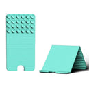 Versatile Foldable Silicone Suction Stand – Universal Adhesive Grip Pad for Phone, Tablet, and Laptop, Bendable Multi-Surface Mount for Desk, Mirror, Gym, and Travel (Black)
