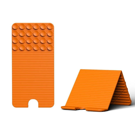 Versatile Foldable Silicone Suction Stand – Universal Adhesive Grip Pad for Phone, Tablet, and Laptop, Bendable Multi-Surface Mount for Desk, Mirror, Gym, and Travel (Mint)
