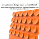 Versatile Foldable Silicone Suction Stand – Universal Adhesive Grip Pad for Phone, Tablet, and Laptop, Bendable Multi-Surface Mount for Desk, Mirror, Gym, and Travel (Rose)