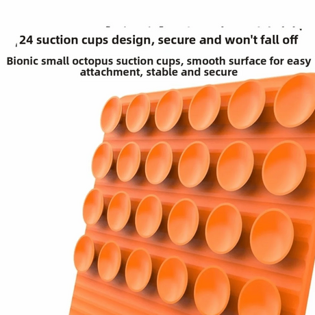 Versatile Foldable Silicone Suction Stand – Universal Adhesive Grip Pad for Phone, Tablet, and Laptop, Bendable Multi-Surface Mount for Desk, Mirror, Gym, and Travel (Rose)
