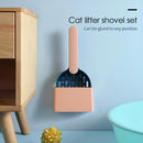 Colorful Cat Litter Scoop Set with Wall-Mountable Storage Base for Easy Cleaning and Organization (Green)