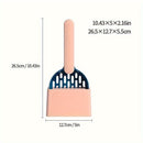 Colorful Cat Litter Scoop Set with Wall-Mountable Storage Base for Easy Cleaning and Organization (Pink)
