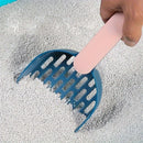 Colorful Cat Litter Scoop Set with Wall-Mountable Storage Base for Easy Cleaning and Organization (Pink)