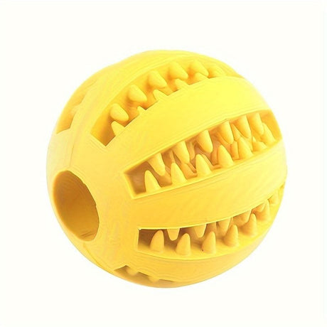 Interactive Dog Chew Toy for Small Breeds - Durable Rubber Treat Dispensing Ball for Dental Cleaning, Slow Feeding, and Fun Playtime with Your Furry Friend (5cm, Cyan)