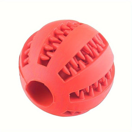 Interactive Dog Chew Toy for Small Breeds - Durable Rubber Treat Dispensing Ball for Dental Cleaning, Slow Feeding, and Fun Playtime with Your Furry Friend (5cm, Cyan)