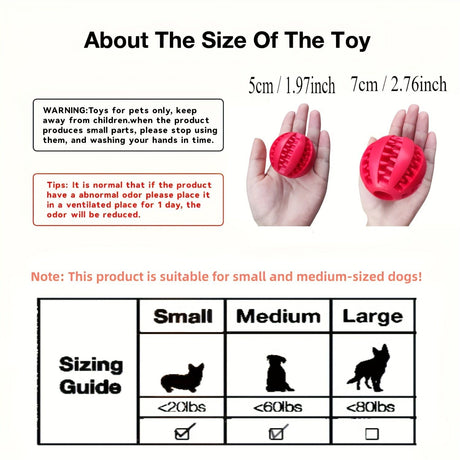 Interactive Dog Chew Toy for Small Breeds - Durable Rubber Treat Dispensing Ball for Dental Cleaning, Slow Feeding, and Fun Playtime with Your Furry Friend (5cm, Green)