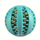 Interactive Dog Chew Toy for Small Breeds - Durable Rubber Treat Dispensing Ball for Dental Cleaning, Slow Feeding, and Fun Playtime with Your Furry Friend (7cm, Blue)