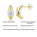 Elevate your everyday elegance with these luxurious moissanite drop earrings, featuring brilliant round-cut stones in a radiant gold setting. Designed for versatile wear, they effortlessly transition from chic daily office attire to refined formal occasio