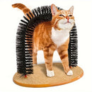Cat Arch Groomer & Self-Scratching Toy – Interactive Massage, Brushing, and Play Station with Hanging Catnip Mouse for Indoor Cats