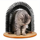 Cat Arch Groomer & Self-Scratching Toy – Interactive Massage, Brushing, and Play Station with Hanging Catnip Mouse for Indoor Cats