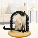 Cat Arch Groomer & Self-Scratching Toy – Interactive Massage, Brushing, and Play Station with Hanging Catnip Mouse for Indoor Cats