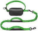 Hands-Free Dog Leash Set with Waist Belt and Storage Pouch, Shock-Absorbing Bungee Leash for Jogging, Walking, and Outdoor Adventures, Reflective Safety Design for Night Use (Blue)