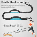 Hands-Free Dog Leash Set with Waist Belt and Storage Pouch, Shock-Absorbing Bungee Leash for Jogging, Walking, and Outdoor Adventures, Reflective Safety Design for Night Use (DarkGreen)