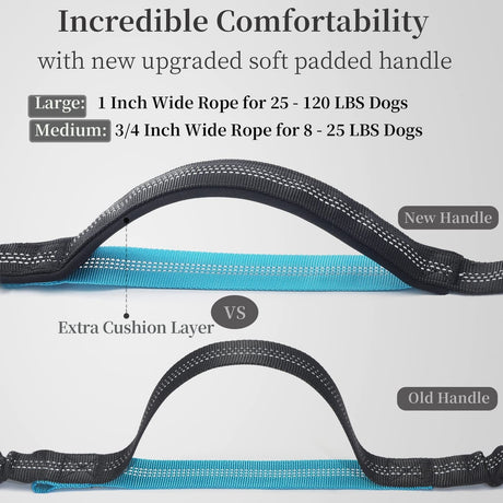 Hands-Free Dog Leash Set with Waist Belt and Storage Pouch, Shock-Absorbing Bungee Leash for Jogging, Walking, and Outdoor Adventures, Reflective Safety Design for Night Use (GrassGreen)