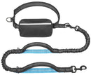Hands-Free Dog Leash Set with Waist Belt and Storage Pouch, Shock-Absorbing Bungee Leash for Jogging, Walking, and Outdoor Adventures, Reflective Safety Design for Night Use (Green)