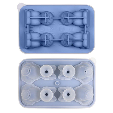 Adorable 4-Cavity Cat-Shaped Silicone Ice Mold for Whiskey, Coffee & Fruit Drinks – Easy-Release, Fun Beverage Chilling for Home Bars and Everyday Dining (Black)