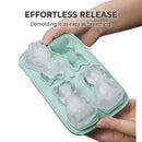 Adorable 4-Cavity Cat-Shaped Silicone Ice Mold for Whiskey, Coffee & Fruit Drinks – Easy-Release, Fun Beverage Chilling for Home Bars and Everyday Dining (Blue)