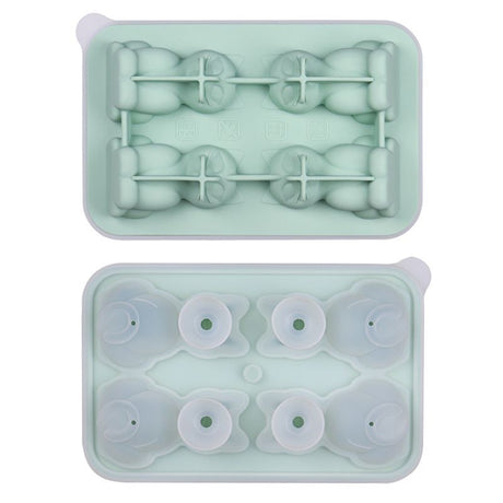 Adorable 4-Cavity Cat-Shaped Silicone Ice Mold for Whiskey, Coffee & Fruit Drinks – Easy-Release, Fun Beverage Chilling for Home Bars and Everyday Dining (Grey)