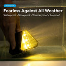 Solar Powered Triangle Step Light with Monocrystalline Silicon Panel, Auto On at Dusk, IP65 Waterproof for Outdoor Stairs, Pathways, Patios, and Garden Steps – Choose Cool White 6000K or Warm Yellow 3000K for Safe Nighttime Illumination (12PCS, Warm White