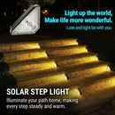 Solar Powered Triangle Step Light with Monocrystalline Silicon Panel, Auto On at Dusk, IP65 Waterproof for Outdoor Stairs, Pathways, Patios, and Garden Steps – Choose Cool White 6000K or Warm Yellow 3000K for Safe Nighttime Illumination (24PCS, Warm White