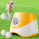 Automatic Dog Tennis Ball Launcher for Indoor & Outdoor Play, Adjustable 3-Speed Thrower with 3 Durable Chew Balls, Rechargeable Fetch Machine for Small, Medium, and Large Dogs (Green)