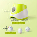 Automatic Dog Tennis Ball Launcher for Indoor & Outdoor Play, Adjustable 3-Speed Thrower with 3 Durable Chew Balls, Rechargeable Fetch Machine for Small, Medium, and Large Dogs (Yellow)
