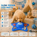Innovative Two-in-One Star-Shaped Slow Feeder Lick Mat for All Breeds of Dogs and Cats – Our Original 5-Point Silicone Pad with Rolling Ball Insert Helps Prevent Choking, Reduces Anxiety, and Promotes Oral Health Through Extended Licking (Pink)