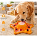 Innovative Two-in-One Star-Shaped Slow Feeder Lick Mat for All Breeds of Dogs and Cats – Our Original 5-Point Silicone Pad with Rolling Ball Insert Helps Prevent Choking, Reduces Anxiety, and Promotes Oral Health Through Extended Licking (Pink)